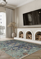 Sorelle Blue Distressed Rug