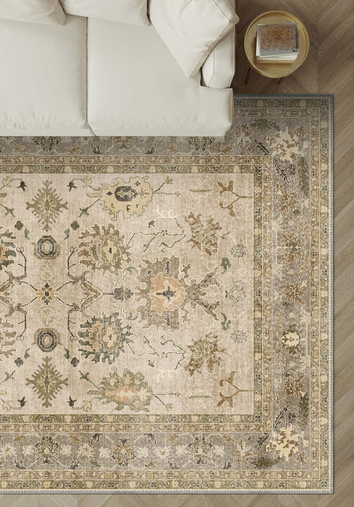 Alara Beige Oushak Rug