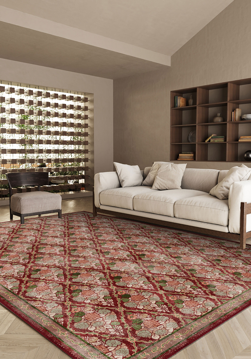 Willow Floral Burgundy Rug