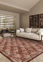 Willow Floral Burgundy Rug