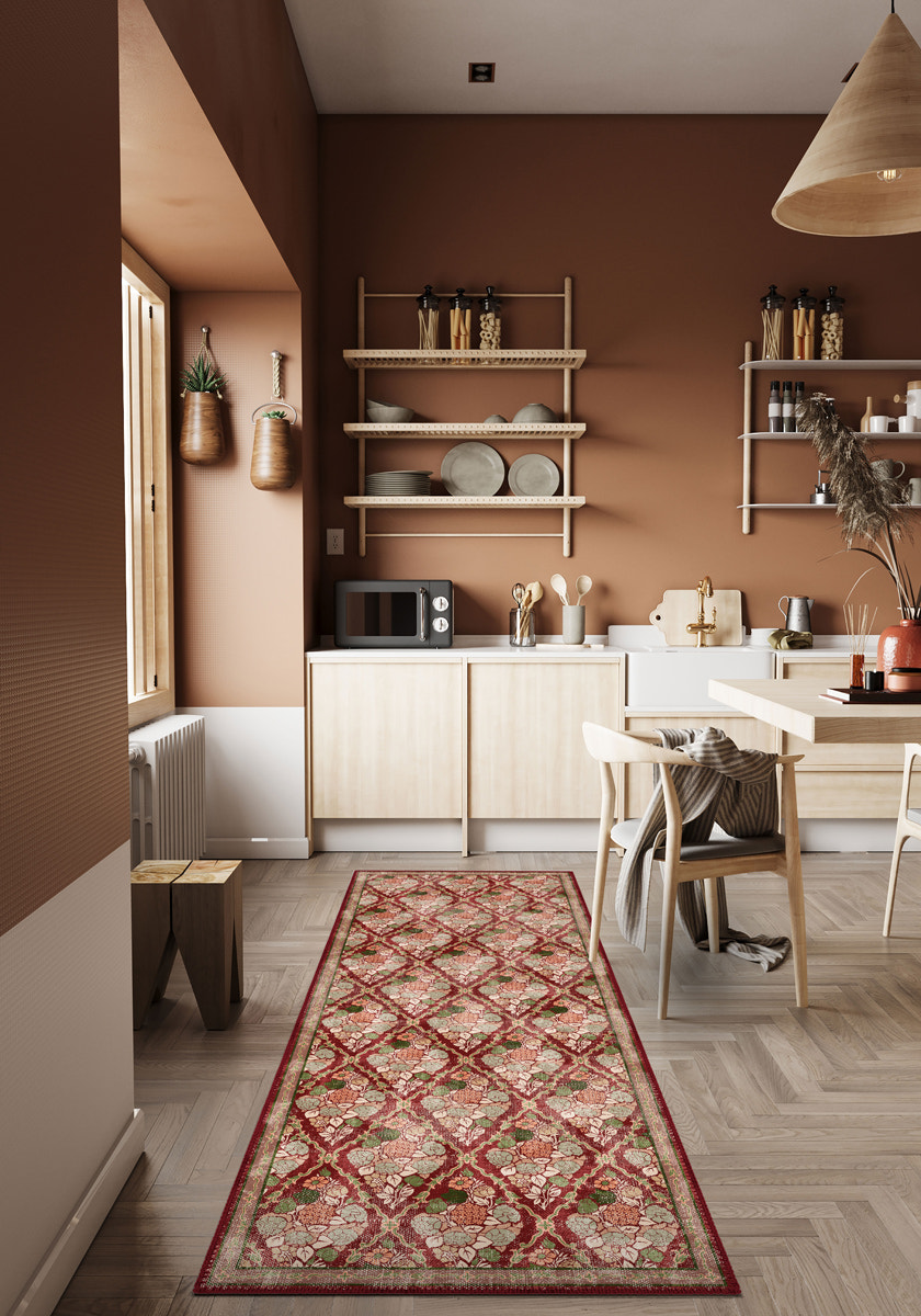 Willow Floral Burgundy Rug