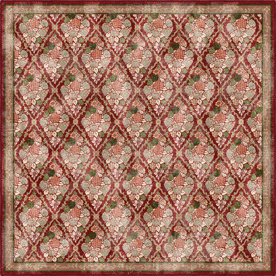 Willow Floral Burgundy Rug