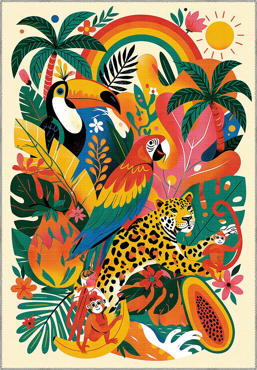 Amazonia Brazilian Tropical Rug